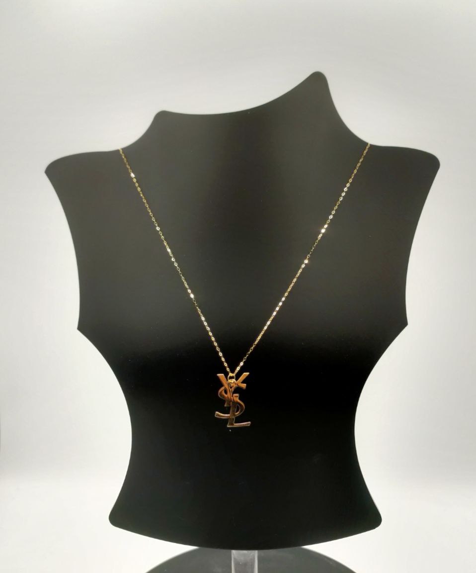 سلسلة "Yves Saint Laurent" chaine motif YSL18k ذهب ايطالي اصلي رقيقة