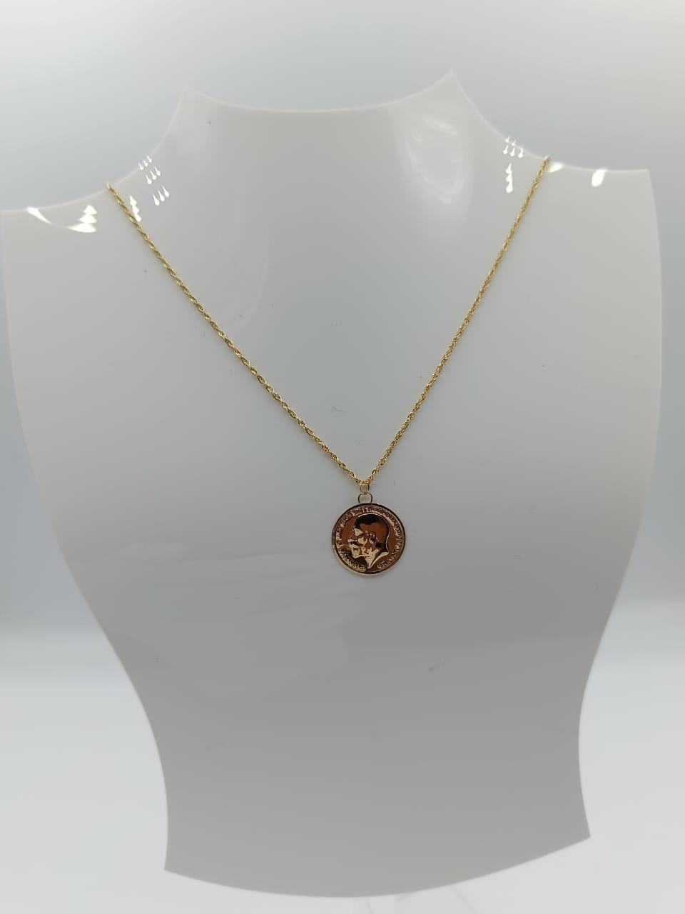 18k قلادة لويزة كريفشة مع موتيف صغير chaîne louiza épaisse avec petit motif