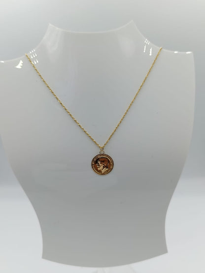 18k قلادة لويزة كريفشة مع موتيف صغير chaîne louiza épaisse avec petit motif